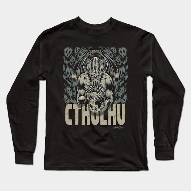 cthulhu Long Sleeve T-Shirt by nanobarbero